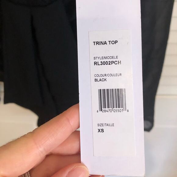 NWT Ronny Kobo Trina Black Top XS - Picture 4 of 9